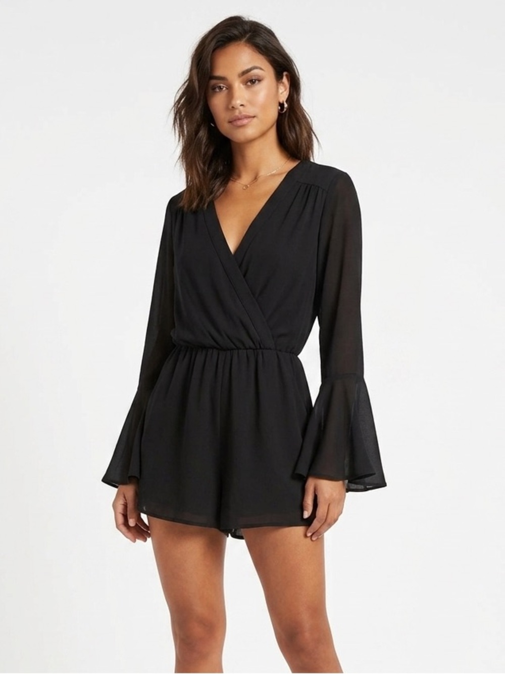 🤍Gianni Bini Black V-Neck Romper